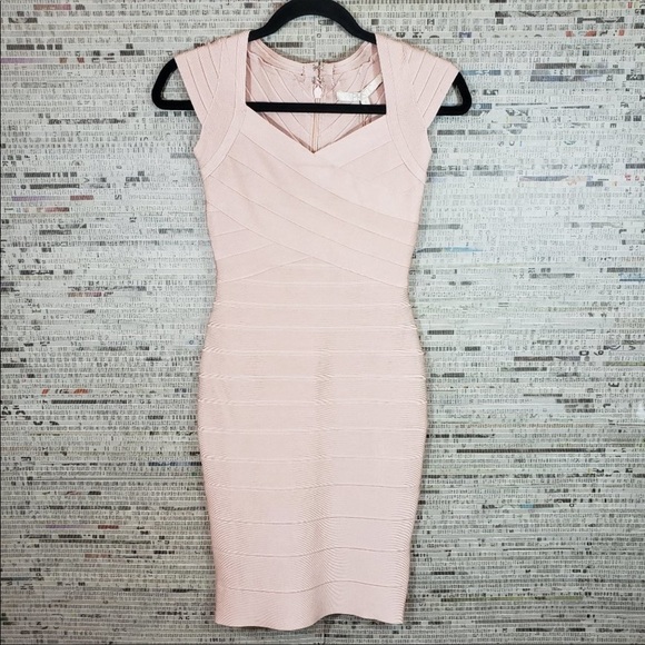 Phistic Cap Sleeve Crisscross Sheath Bandage Dress - Picture 4 of 9